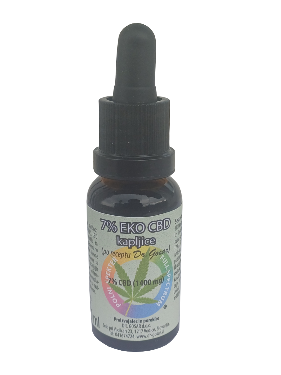 7% EKO CBD kapljice 20 ml (1400 mg) 7% EKO CBD kapljice 20 ml (1400 mg)